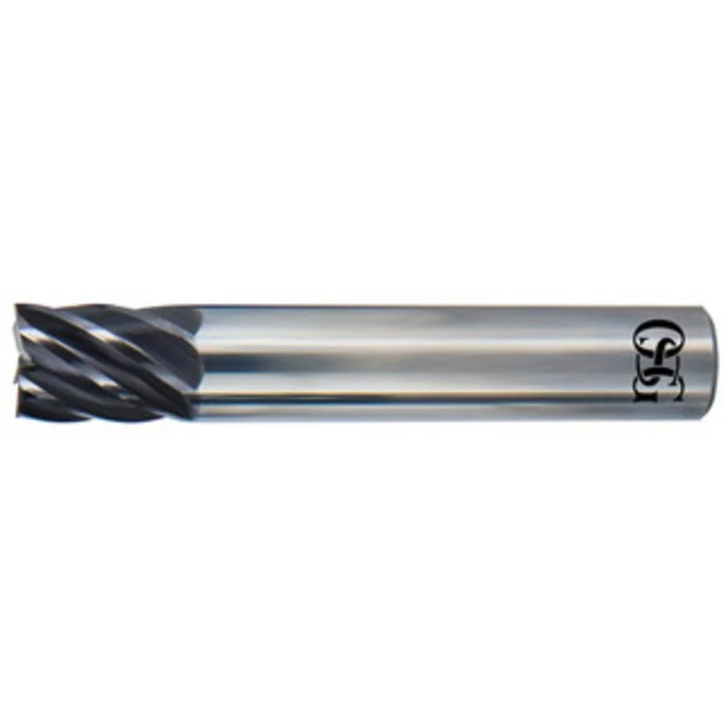 OSG VGM7, 3/8 Diam, 9/16 LOC, 3/8 Shank Diam, 2 OAL, 7-Flute Carbide Square End Mill Single End, EXO Finish, Helical ...